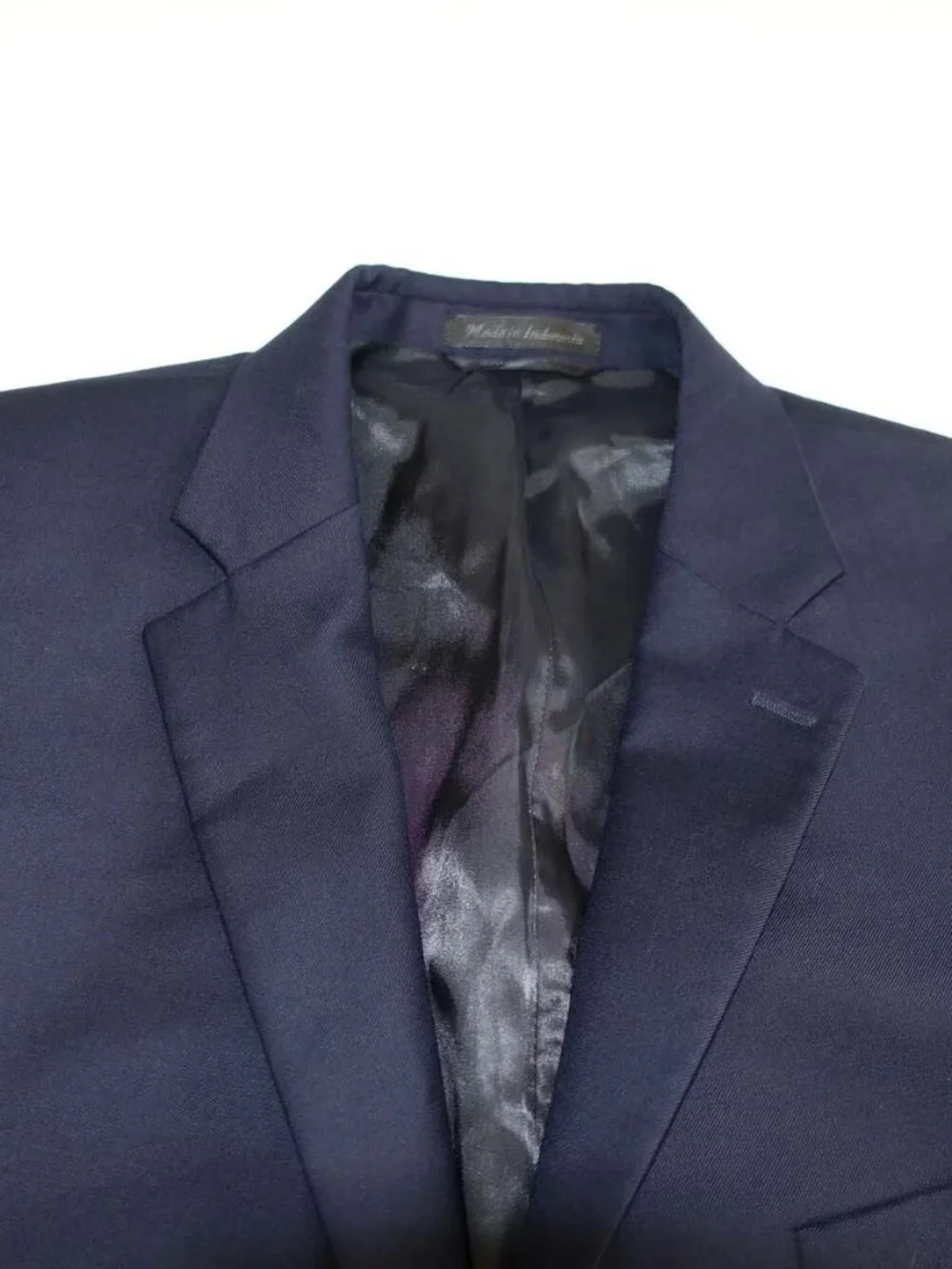 Lauren Ralph Lauren Men's Suit Jacket Size 44 Short Navy Blue 100% Wool Blazer